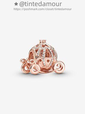 Pandora Disney Cinderella Sparkling Carriage Charm|Pendant